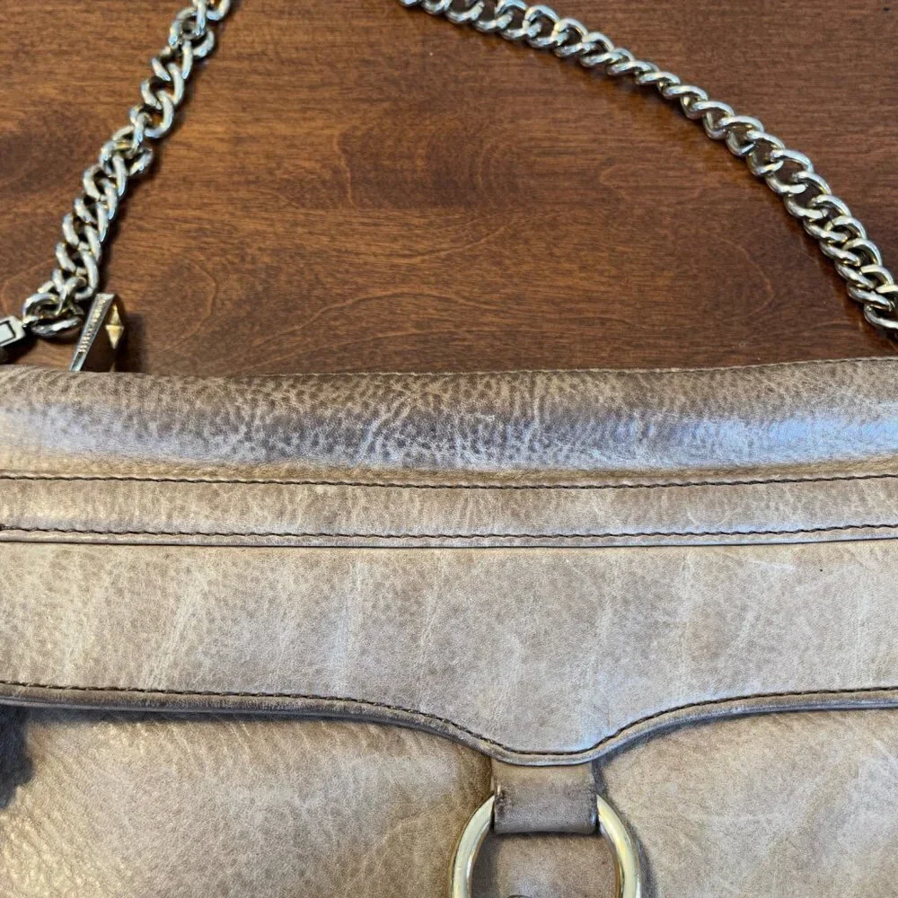 Rebecca Minkoff MAC crossbody bag purse taupe grey